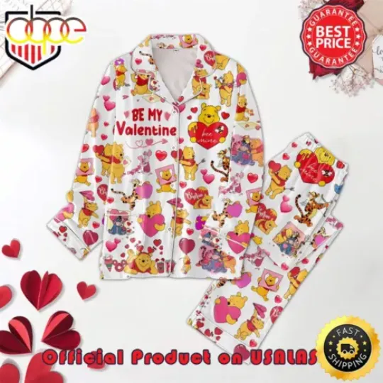 Winnie the Pooh Be My Valentine Hearts Pajamas Set