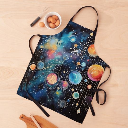 NoarusDesigns: Magical Celestial Universe: Pop Art Style Delight for Your Every Day Little Prince Apron