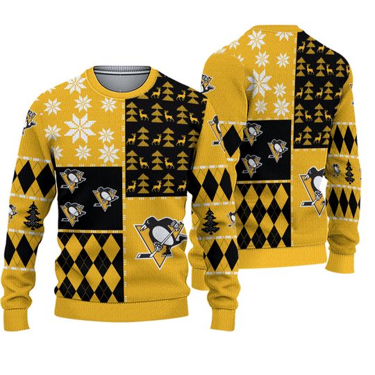 Pittsburgh Penguins Ugly Sweater Christmas, Ice Hockey NHL Sweatshirt Pattern 3D All Over Print Hoodie, Shirt Xmas Full Print