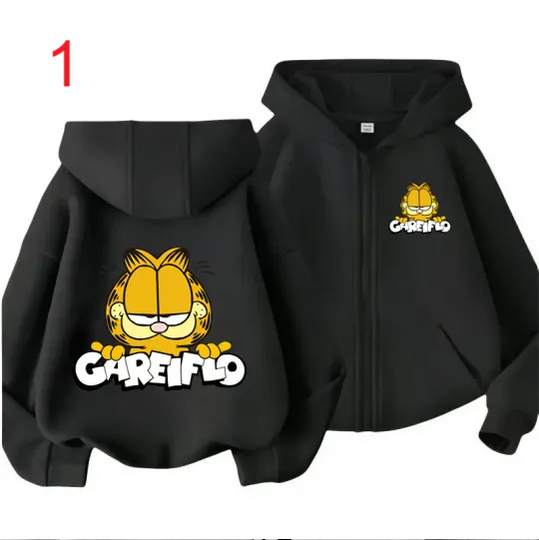 Garfield Double Sided Zipper Hoodie | Unisex Zip Up Jacket