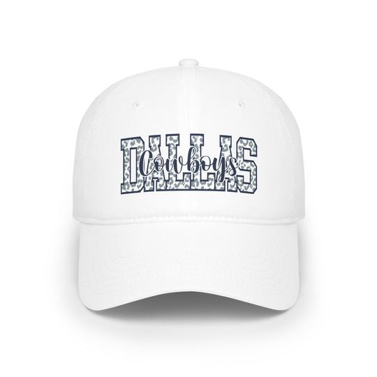 Dallas Cowboys Low Profile Baseball Cap, Dallas Football Hat, Sports Fan Gift, Team Baseball Cap, Adjustable Ball Cap