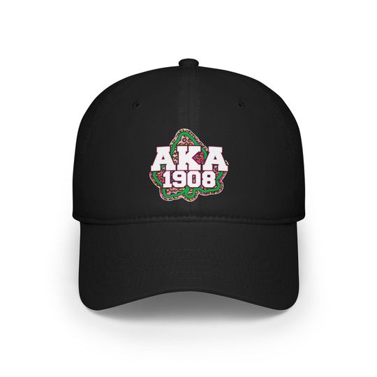 Alpha Kappa Alpha 1908 Cap, AKA Sorority Hat, Women's Greek Letter Baseball Cap, Pink and Green Hat, AKA Gift, Sorority