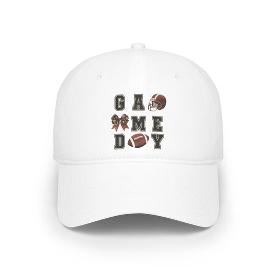 Football Game Day Low Profile Baseball Cap, Super Bowl Fan Hat, Sports Team Cap, Tailgating Hat, Casual Sports Cap