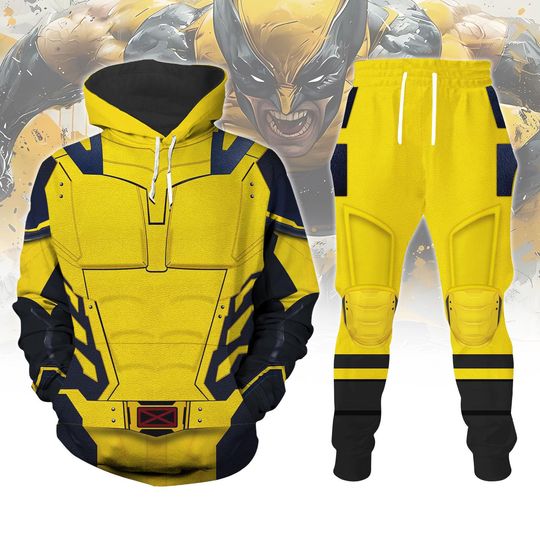 Wolverine Costume Hoodie, Wolverine Jogger, Superhero Movie Character Hoodie, Logan X-Men Costume Hoodie, Halloween Costume For Men