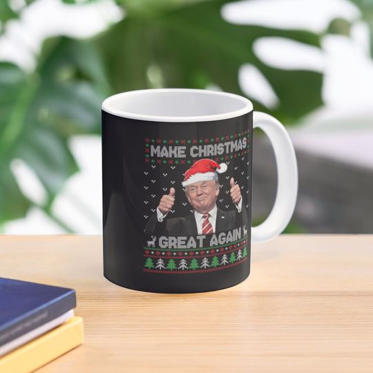 Funny Trump Make Christmas Great Again Ugly Sweater Xmas T Shirt Coffee Mug