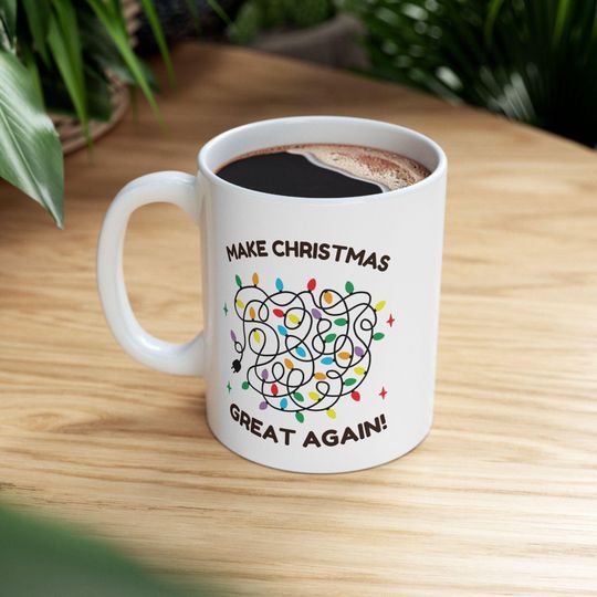 Make Christmas Great Again! Trump 2024 MAGA Xmas Mug, Make America Great Again Gifts,Pro Christmas, Republican Holiday Gift, Funny Christmas