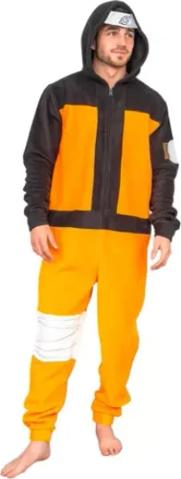 Narutoo Cosplay Hooded Jumpsuit | Adult Jumpsuit | Adult Onesie