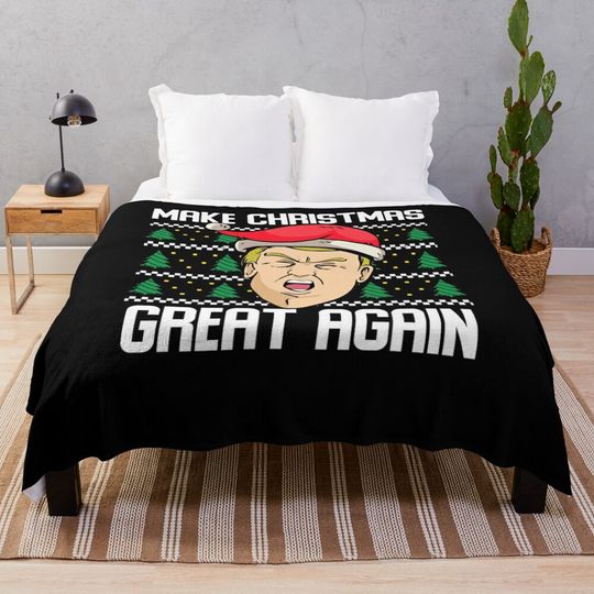 Make Christmas Great again Throw Blanket