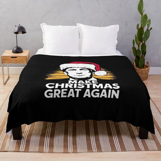 Make Christmas Great Again Donald Trump Throw Blanket