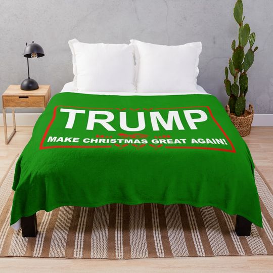 Trump Make Christmas Great Again Throw Blanket