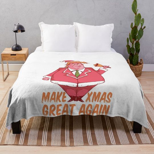 Discover Make XMAS great again Throw Blanket