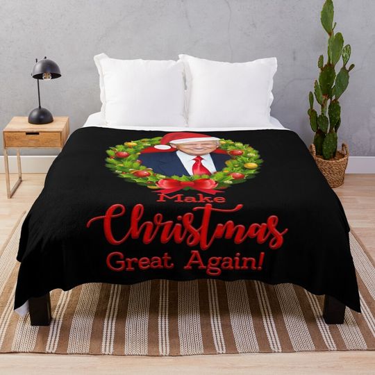 Make Christmas Great Again Throw Blanket