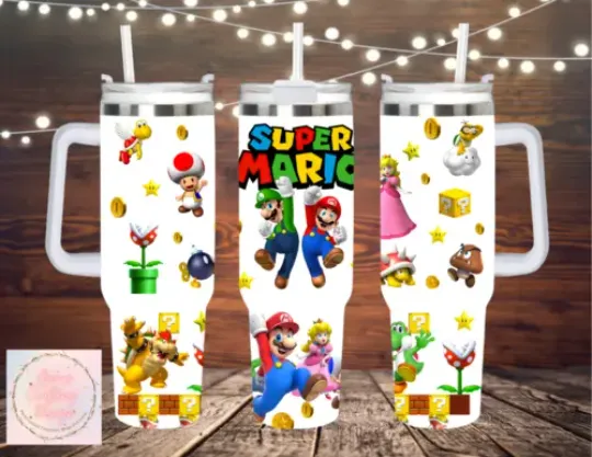 Super Mario 40oz Quencher Tumbler