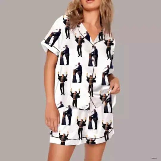 Donald Trump & Elon Musk Pajamas Set, Trump Won Sleepwear, Xmas Gift For Her