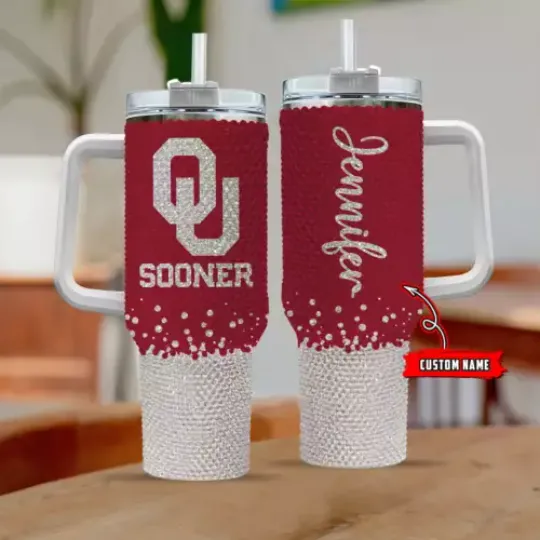 Oklahoma Sooners - 40oz Bling Tumbler