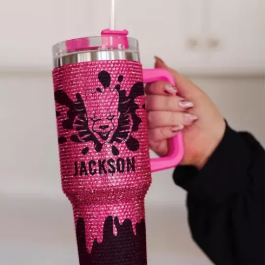 Personalized Halloween Horror Movie Bling 40oz Tumbler, Horror Halloween