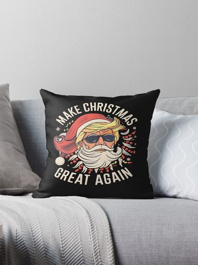 Trump Make Christmas Great Again Ugly Christmas Sweaters  Pillow