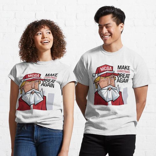 Funny Donald Trump as Santa Claus Make Christmas Great Again Classic T-Shirt