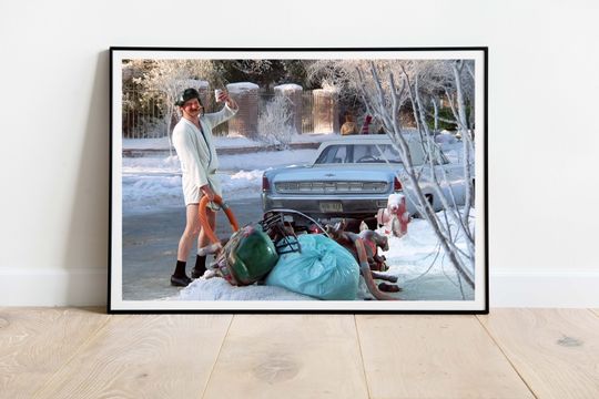Shitters Full Christmas Vacation Movie Poster, Printable Christmas Wall Art, Chevy Chase, Funny Bathroom Wall Decor, 90s