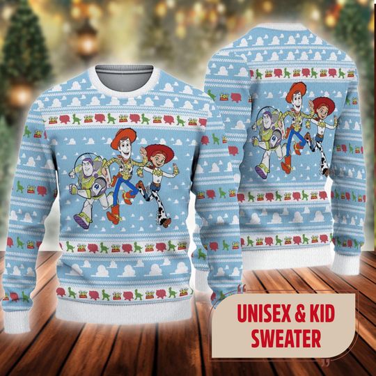 Toy Story Christmas Ugly Sweater, Woody Buzz Lightyear Christmas Sweatshirt, Jessie Toy Story Xmas Holiday Shirt, Magic Kingdom Shirt