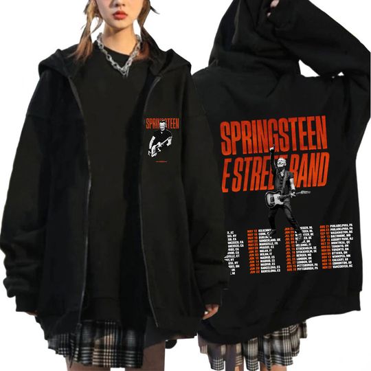 Bruce Springsteen and E Street 2024 Tour Zipper Hoodies