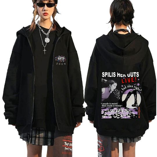 Vampire Guts 2024 World Tour Concert Print Zipper Hoodie