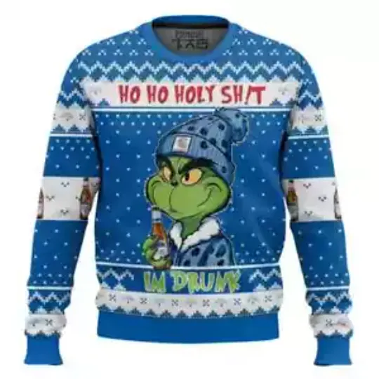 Detroit Lions funny character Stolen Christmas 2024 Ugly Sweater