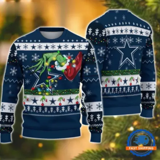 Dallas Cowboys Special funny character’S Hand Christmas Ugly Sweater