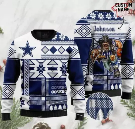 Personalized Dallas Cowboys Ugly Sweater
