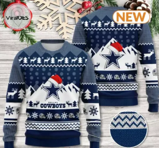 Dallas Cowboys Christmas Ugly Sweater, Unisex All Size