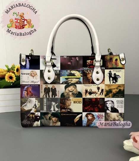 Stevie Nicks Christmas Leather Handbag, Stevie Nicks Women's Handbag, Vintage Shoulder Bag, Crossbody Bag