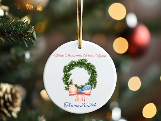 Trump ornament 2024,  Make Christmas Great Again ornament, Republican Ornament, Trump supporter, Trump Christmas Gift Republican