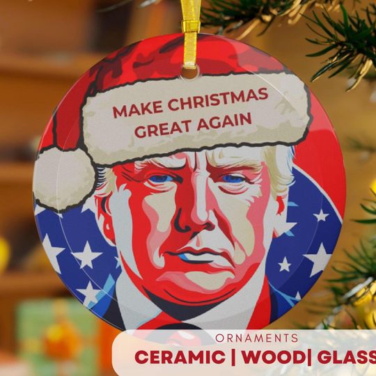 Trump Ornament, Make Christmas great again ornament for Donald Trumps fans, Trump xmas ornament for 2024