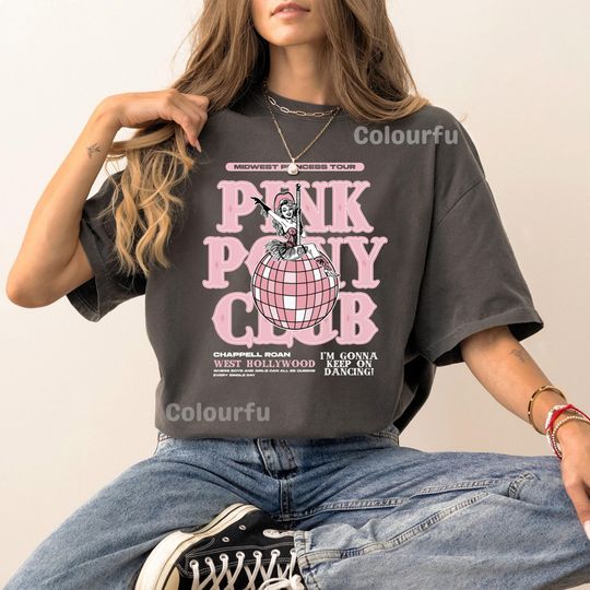 Pink Pony Club TShirt, Chappell Roan Shirt, Midwest Princess Tour Shirt, Vintage Music Shirt, Festival Outfit, Pride Music Graphic shirt