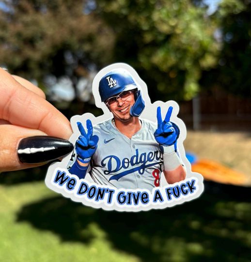 We dont give a f*ck, Dodgers 2 sides acrylic Ornament, xmas Tree Decoration