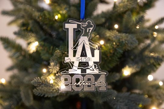 Dodgers Clear acrylic Ornament, xmas Tree Decoration, Baseball World Series Champions