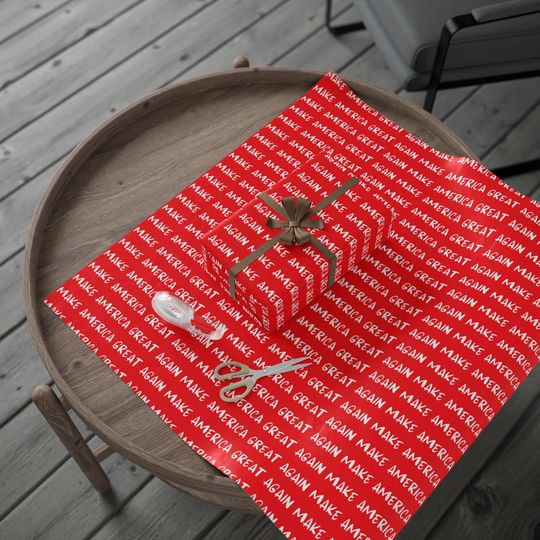 MAGA Wrapping Paper, MAGA Gifts, MAGA Christmas, Bold Red Wrapping Paper, Holiday Gift Wrapping Make America Great Again, Trump 2024