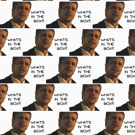 What's In the Box?! Funny Unique Gift Wrap Paper for Christmas, Birthdays, Any Occasion, Brad Pitt Movie