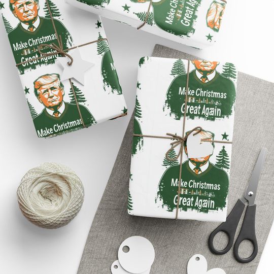 Fun Make Christmas Great Again, Wrapping Paper - Holiday Gift Wrap for Joyful Celebrations