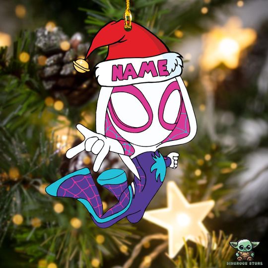 Personalized Ghost Spider Christmas Ornament, Spidey And His Amazing Friends Ornament, Custom Family Ornament, Ornament Gift For Christmas