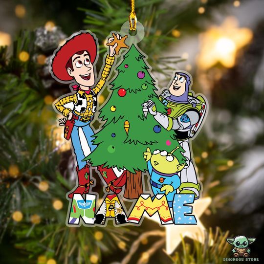 Personalized Toy Story Christmas Ornament, Toy Story Ornament, Acrylic Christmas Ornaments, Acrylic Xmas Ornaments, Merry Christmas Ornament