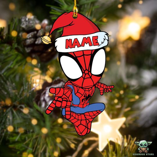 Personalized Spidey Christmas Ornament, Spidey And His Amazing Friends Character Ornament, Superhero Ornament, Kids Christmas Ornament