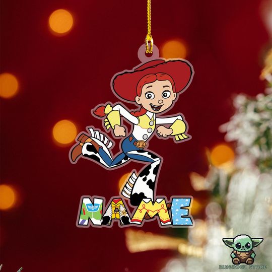 Personalized Jessie Christmas Ornament, Toy Story Ornament, Custom Family Ornament, Acrylic Christmas Ornaments, Winter Ornament Decor
