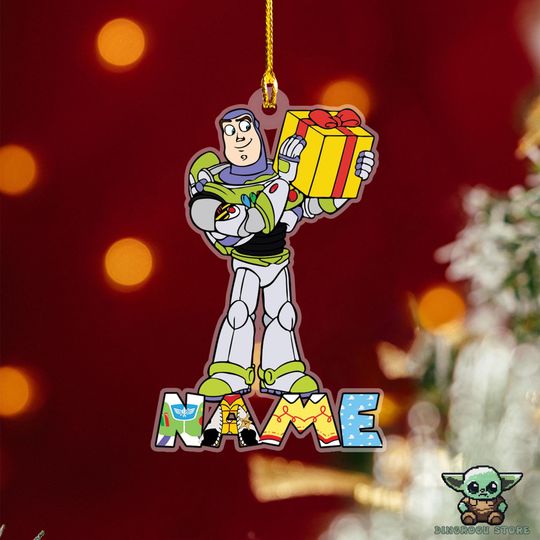 Custom Buzz Lightyear Christmas Ornament, Funny Buzz Lightyear And Friends Ornament, Christmas Family Ornament, Disney Keepsake Ornament