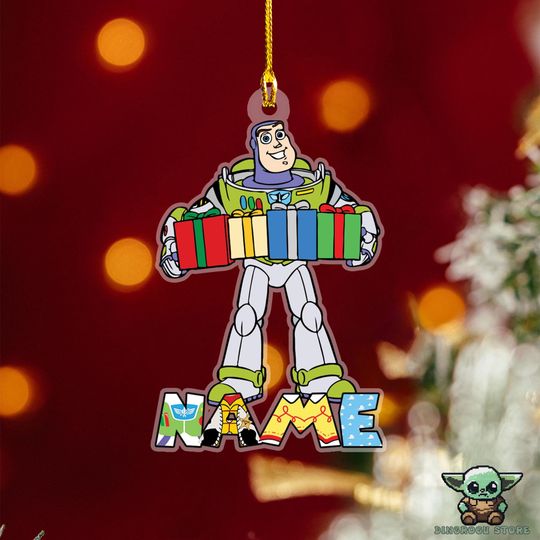 Personalized Buzz Lightyear Christmas Ornament, Buzz Lightyear And Friends Ornament, Disney Keepsake Ornament Christmas