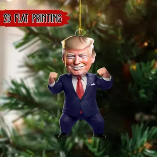 Donald Trump Christmas Ornament, Donald Trump President Car Ornament Xmas Gift