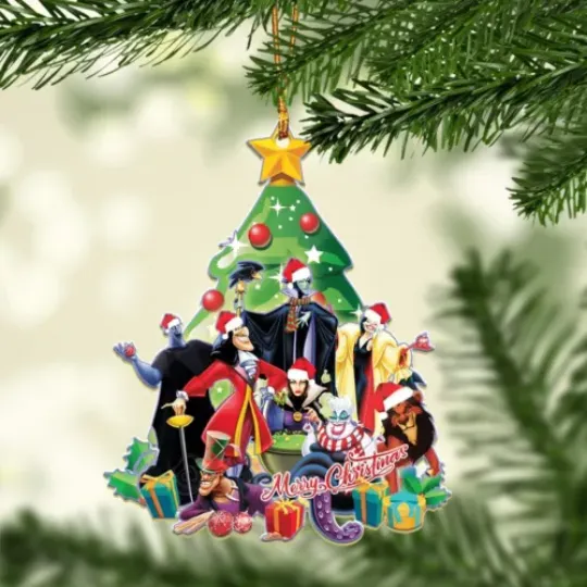Disney Villains Christmas Ornament, Villains Car Ornament, Disney Lovers Gift