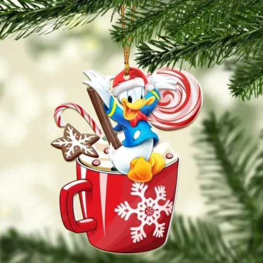 Donald Duck Christmas Ornament, Donald Duck Car Ornament, Donald Duck Lover Gift