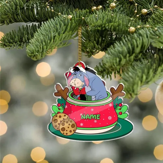 Personalized Eeyore Christmas Ornament Eeyore Xmas Ornament Eeyore Ornament Gift