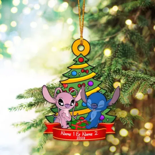 Personalized Stitch Christmas Ornament, Stitch Car Ornament, Stitch Lovers Gift